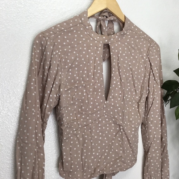 Abercrombie & Fitch Brown Polka Dot Top - Picture 2 of 9